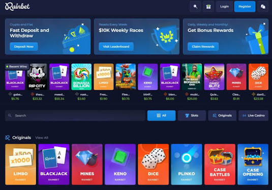 Rainbet Casino-recension för kryptospelare
